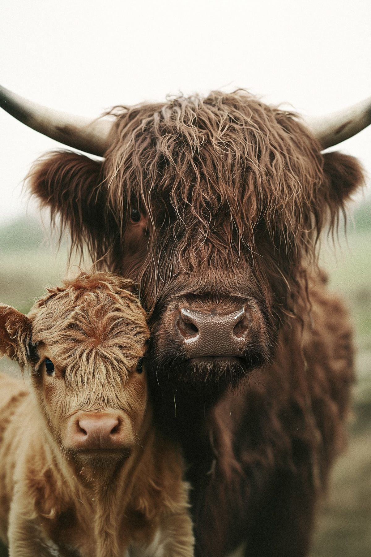 Highland Cow And Calf IV