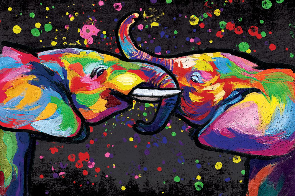 Elephant Intimacy Abstract Color