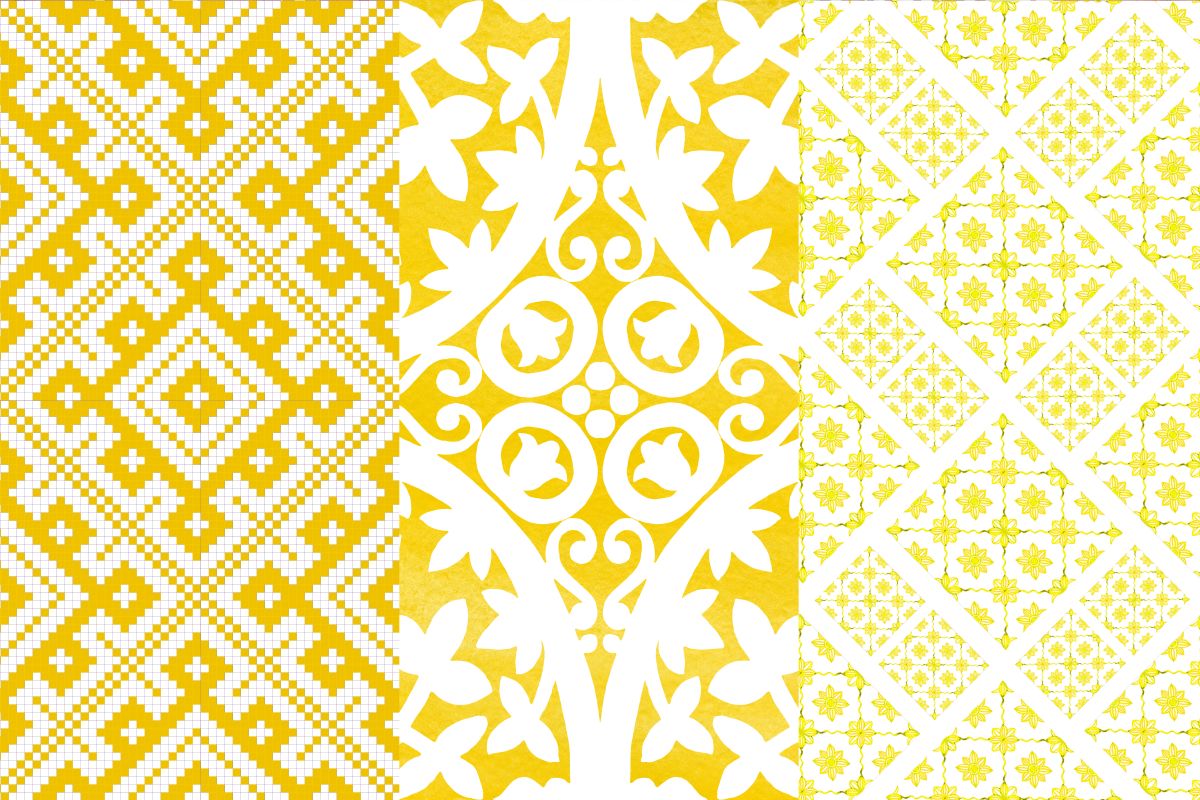 Yellow Azulejo Tile Patterns – Pineapple Licensing