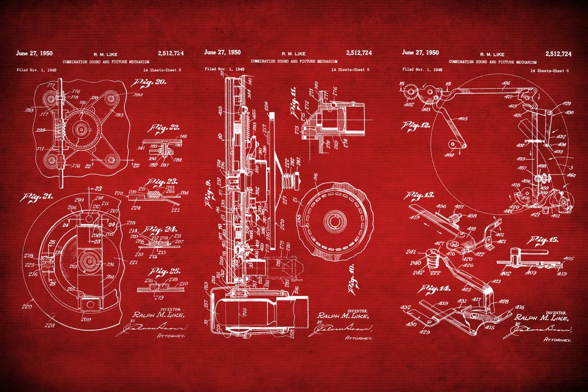 Combination Sound And Picture Mechanism Patent