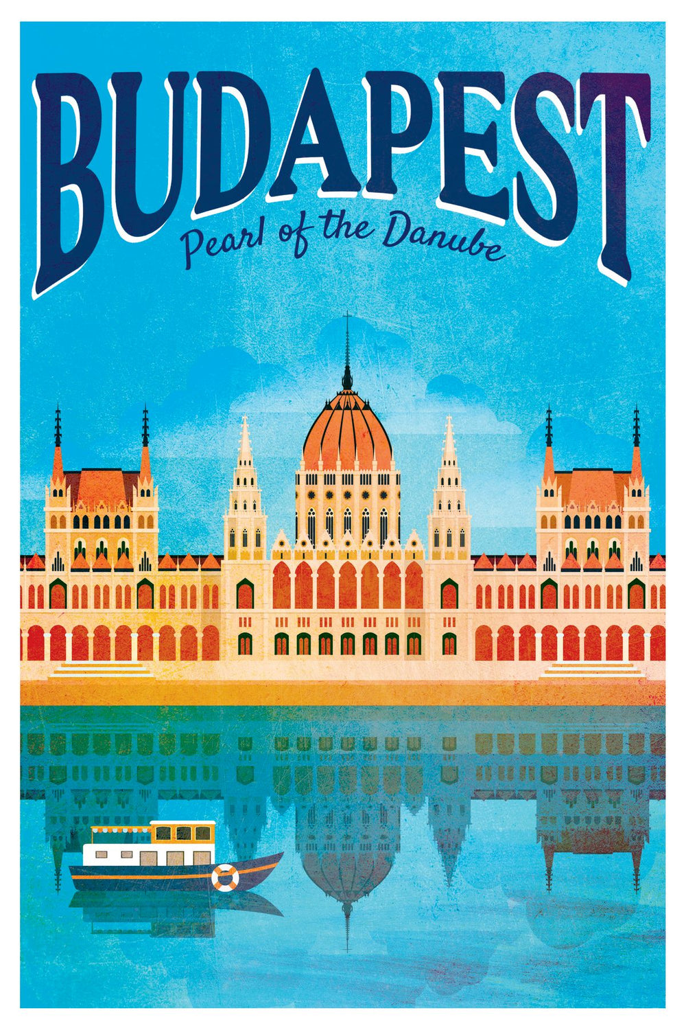 Budapest Tourism Vintage Poster