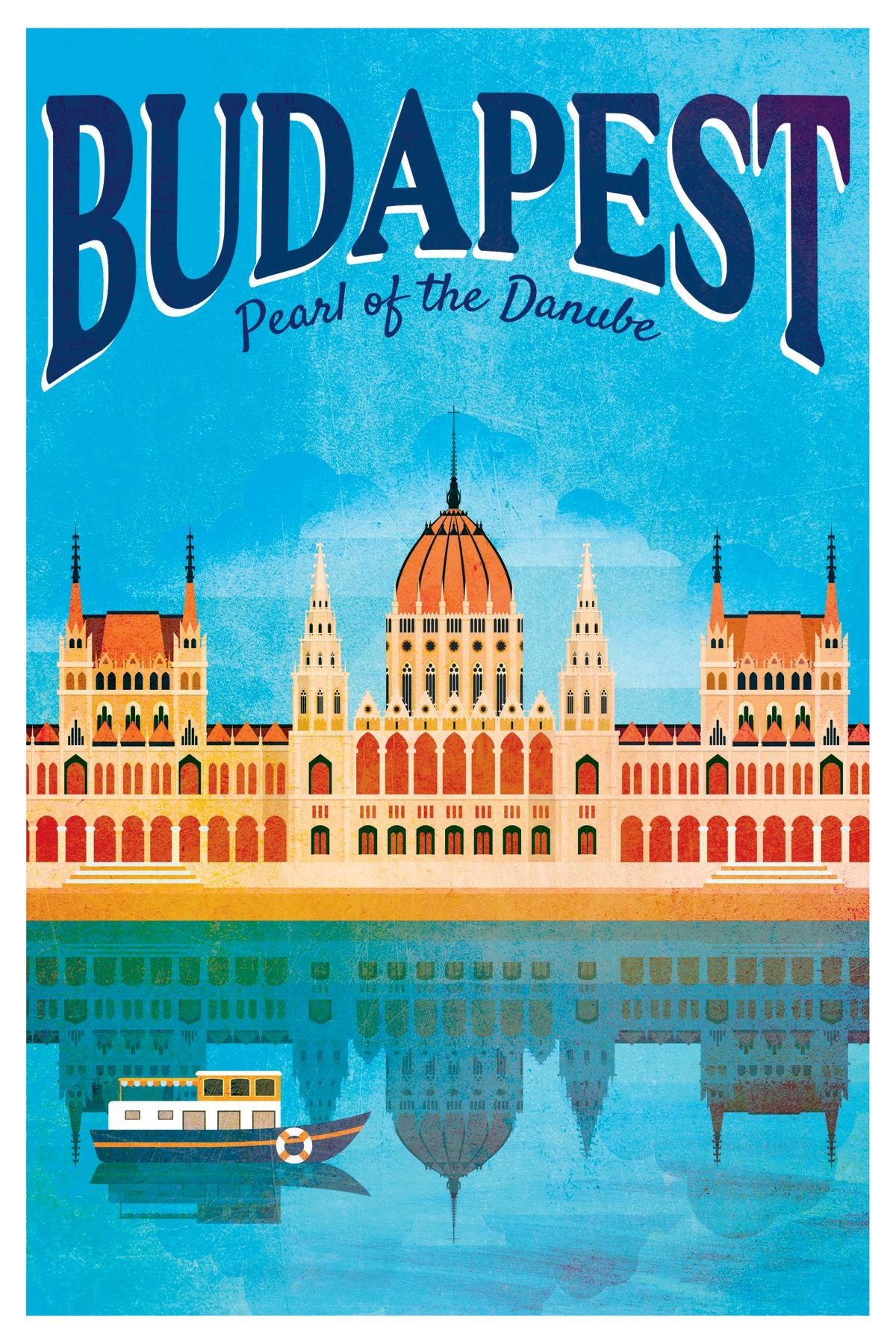 Budapest Tourism Vintage Poster