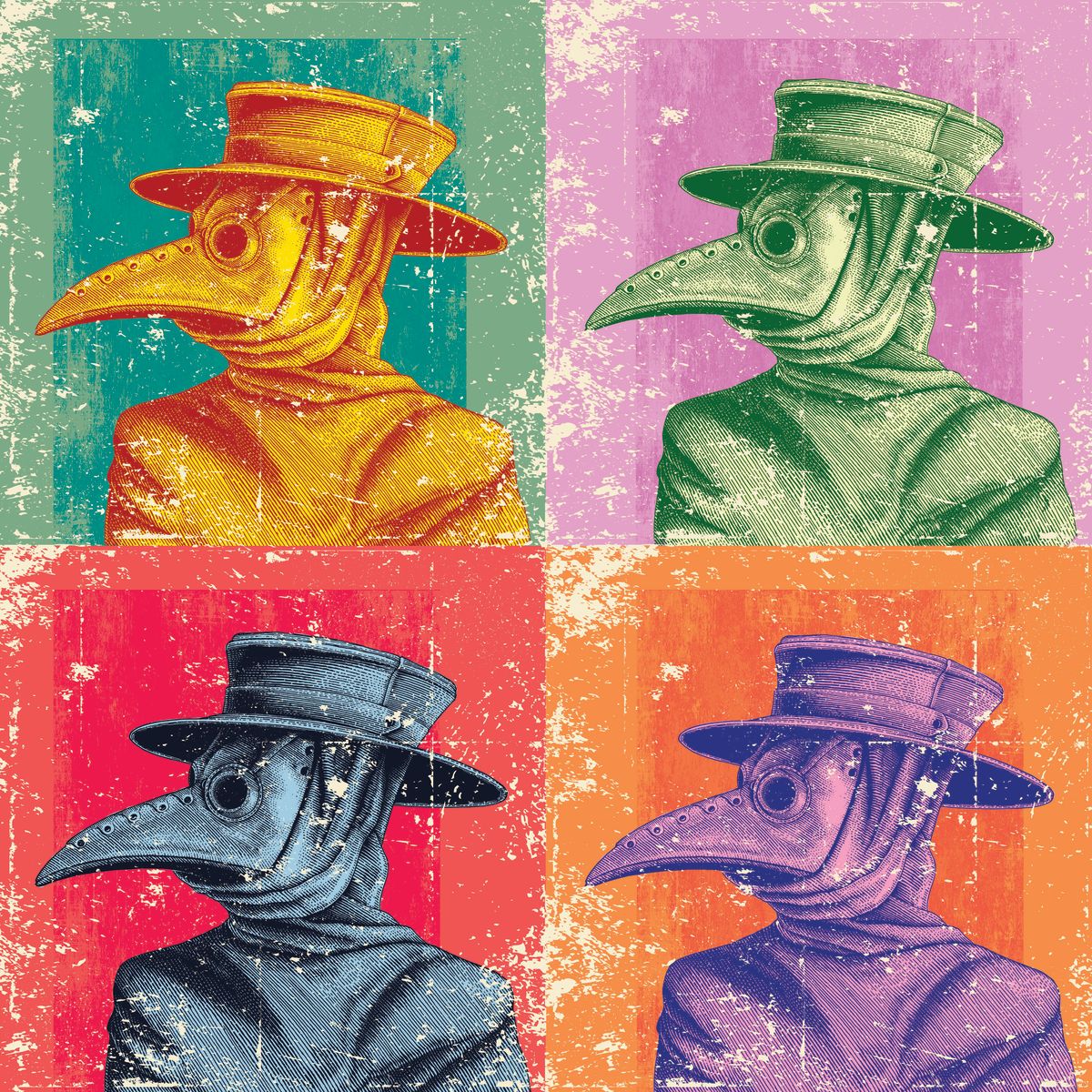 Retro Pop Plague Doctors