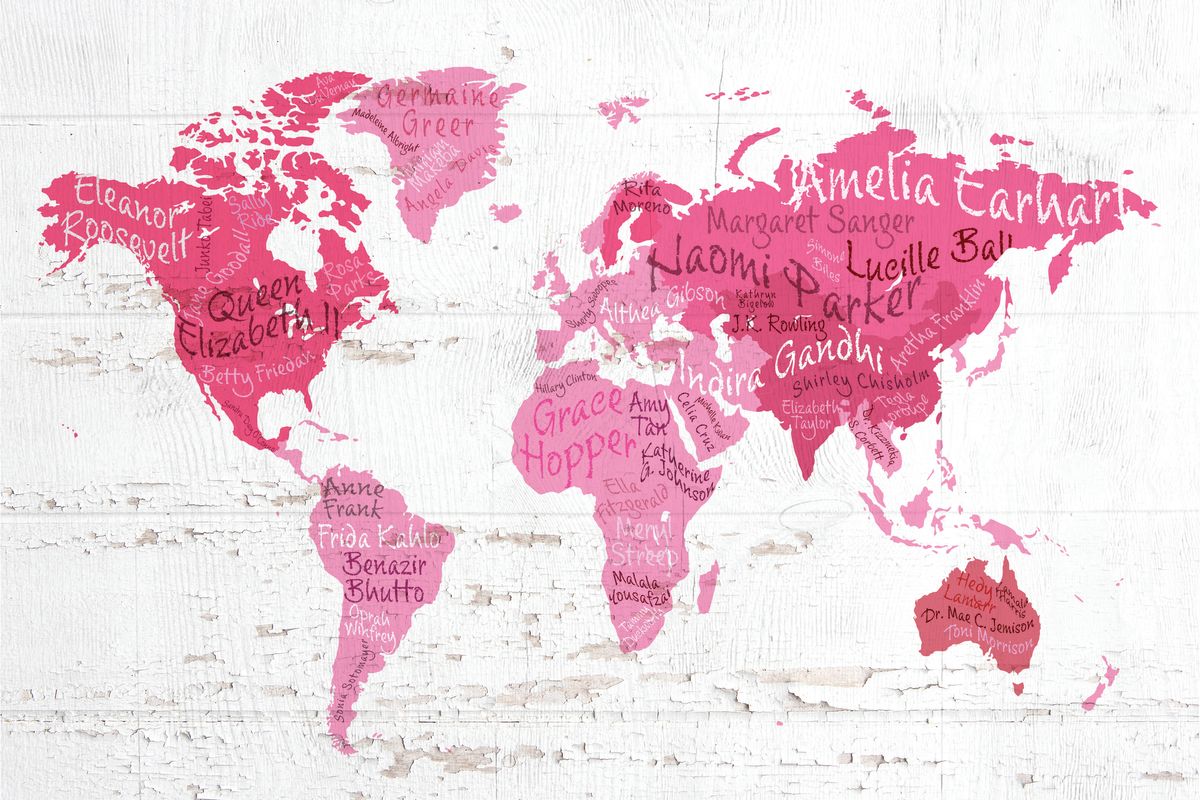 Iconic Females World Map