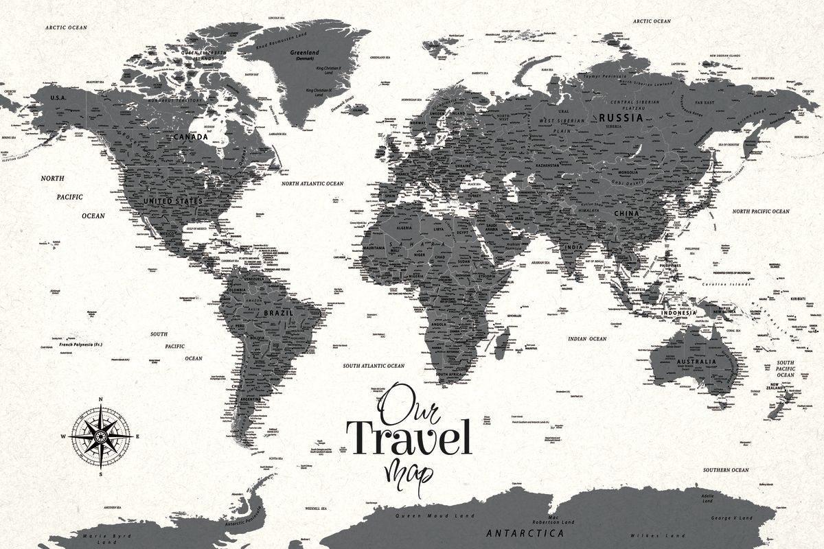 Our Travel I Push Pin World Map