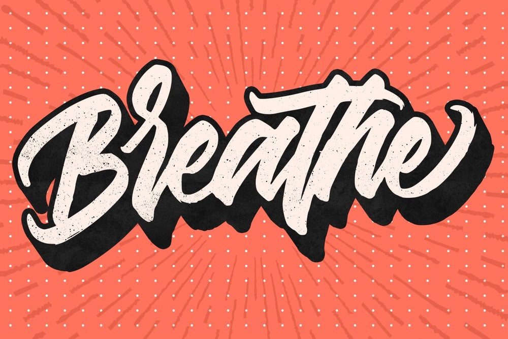 Breathe Retro Grunge Typography