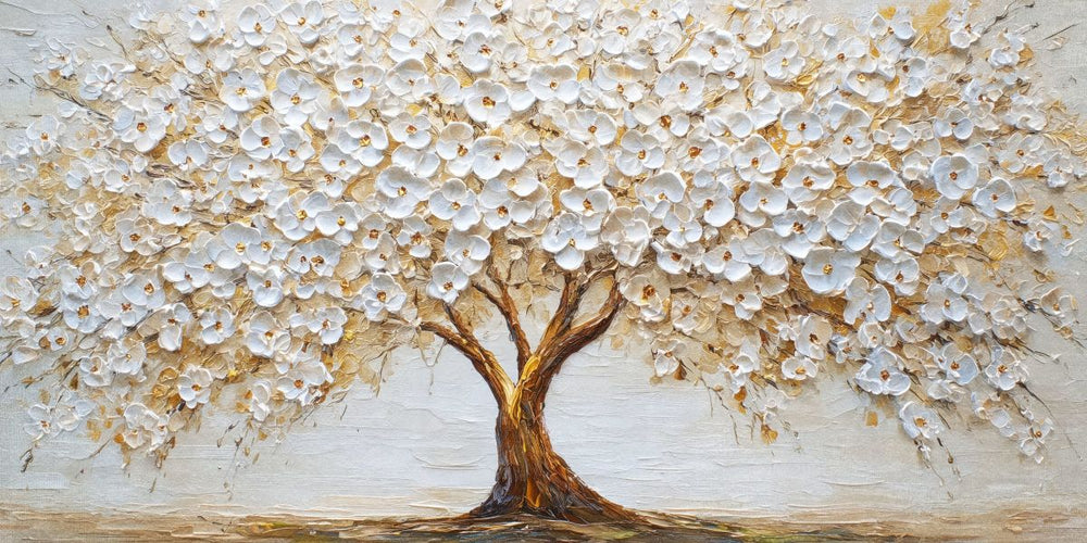 White Blossom Tree Painting