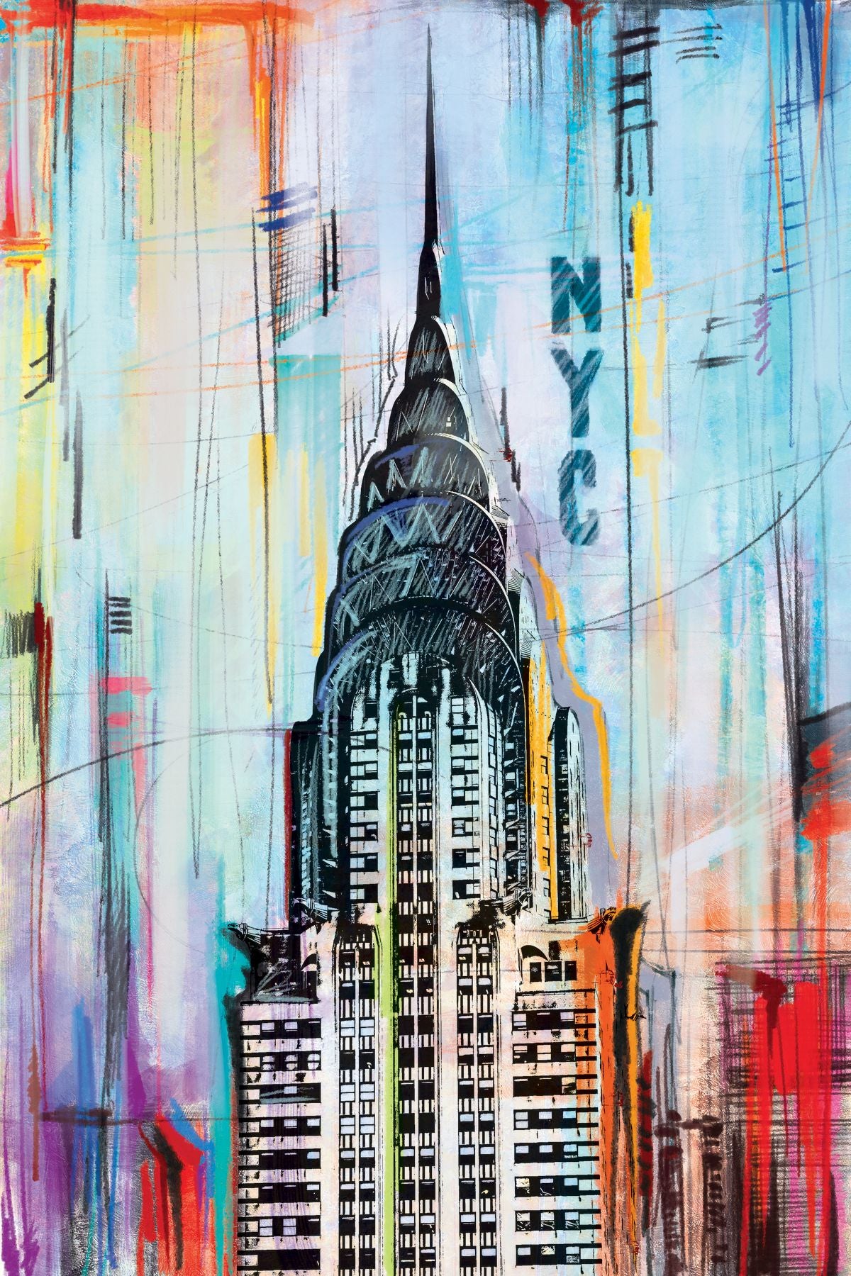 Chrysler Buildings Color Grunge