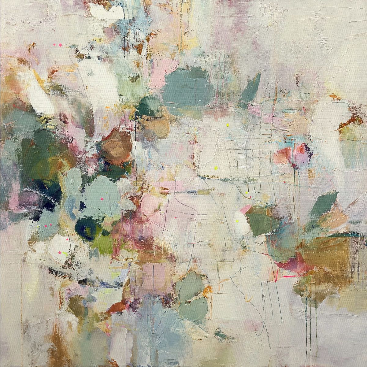 Soft Pastels Contemporary Abstract Painting