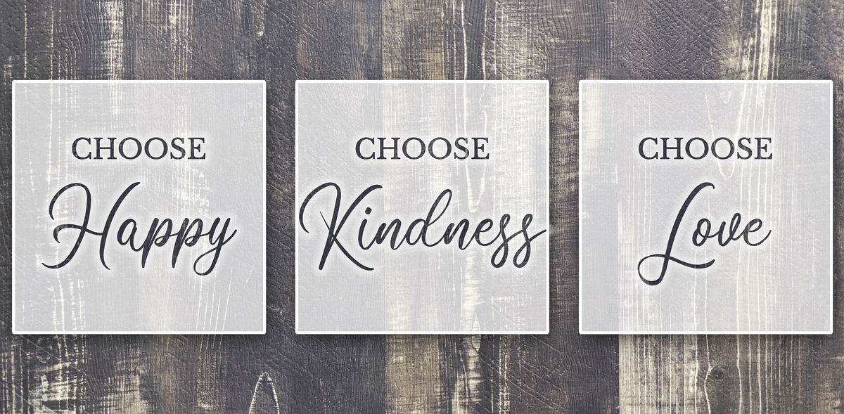 Happy Kindness Love Typography