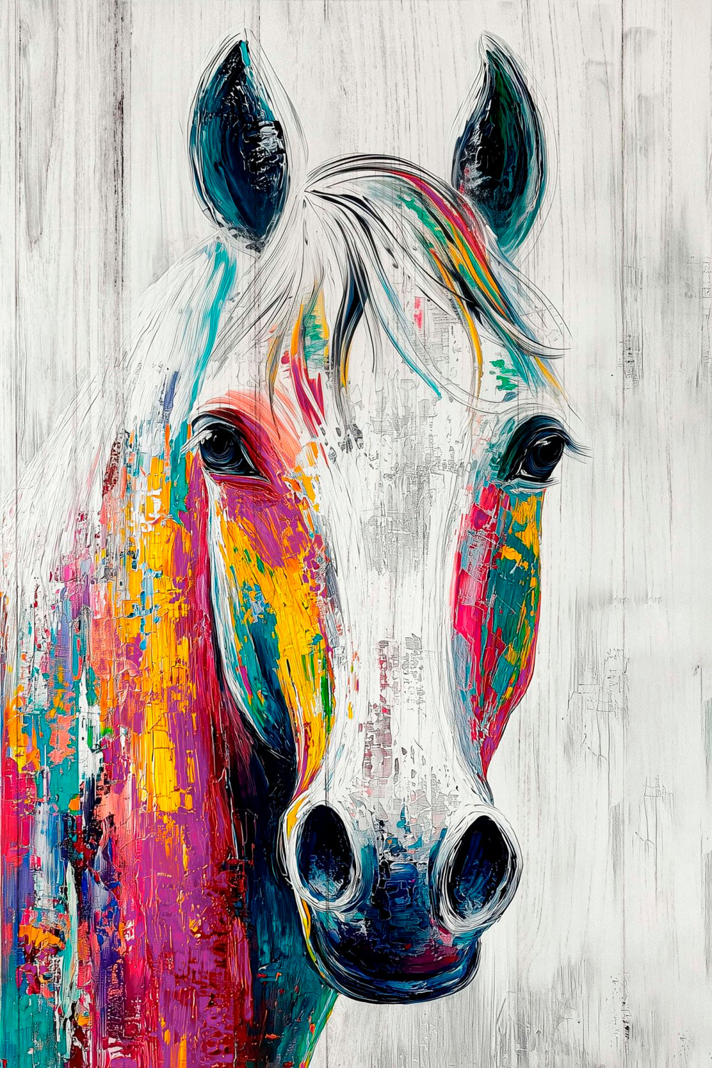 Colorful Horse's Stare