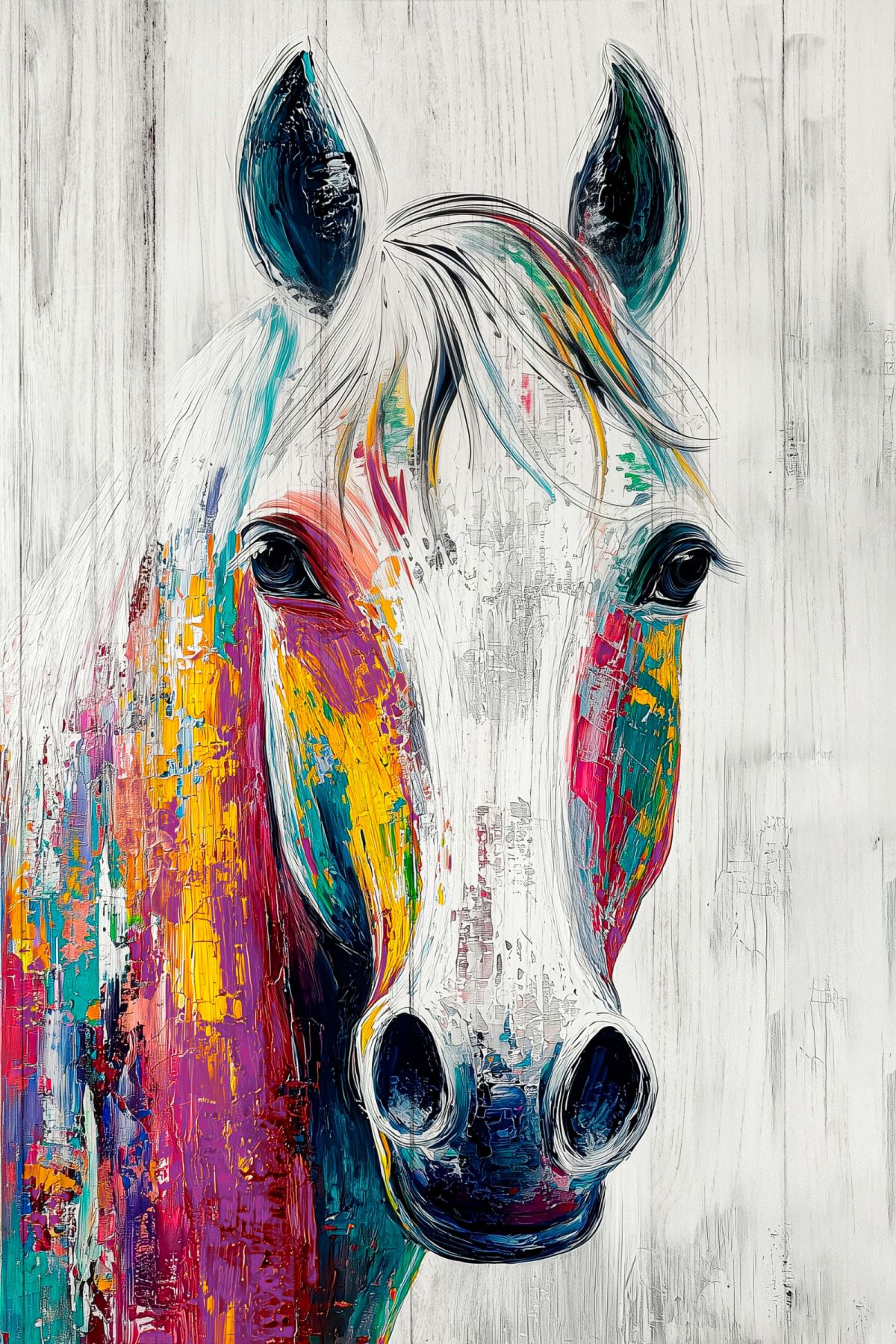 Colorful Horse's Stare
