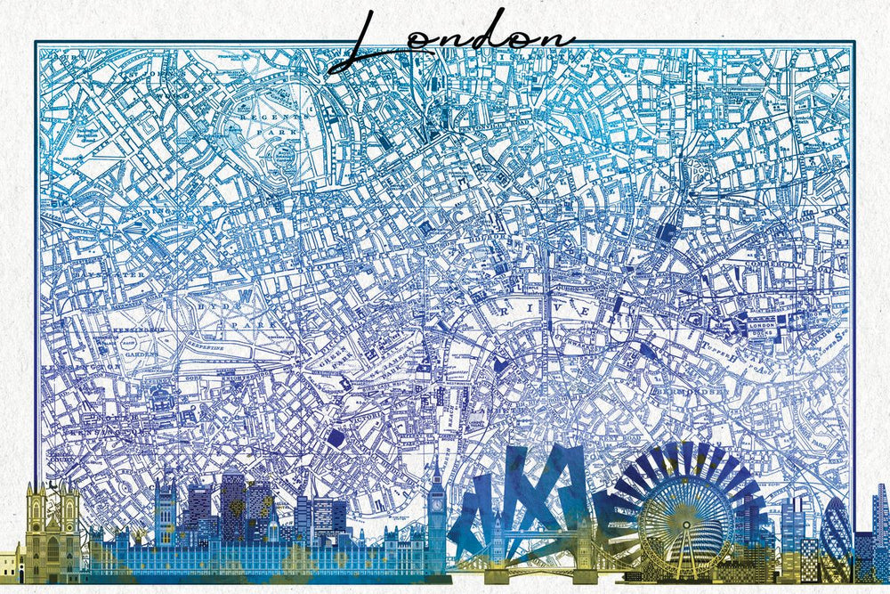 London Skyline City Map
