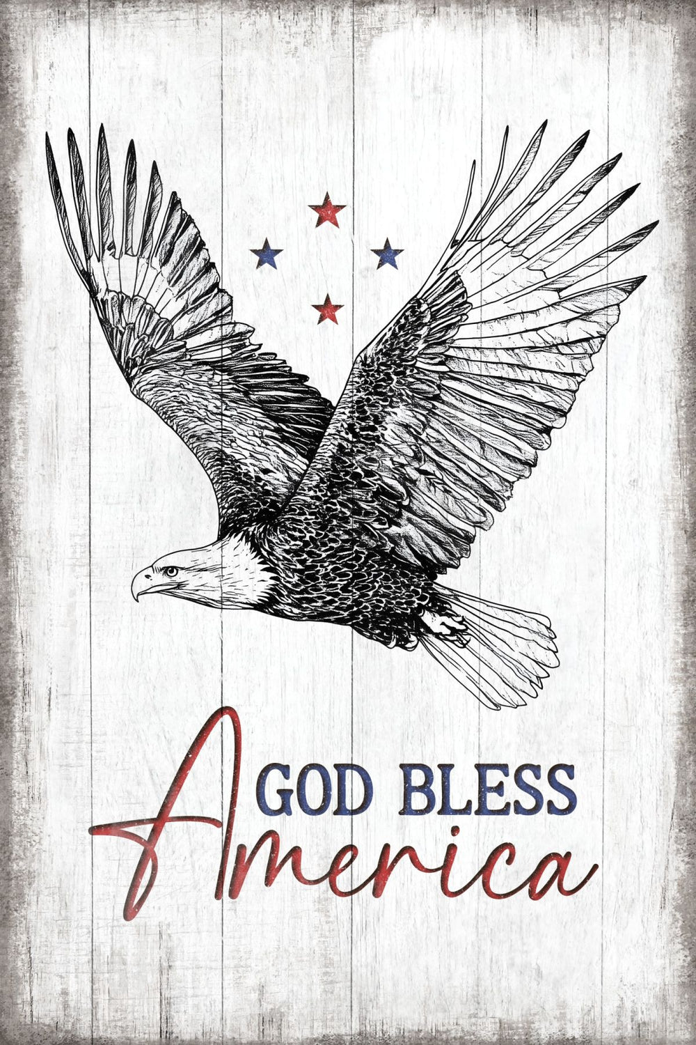 God Bless America With Flying Eagle