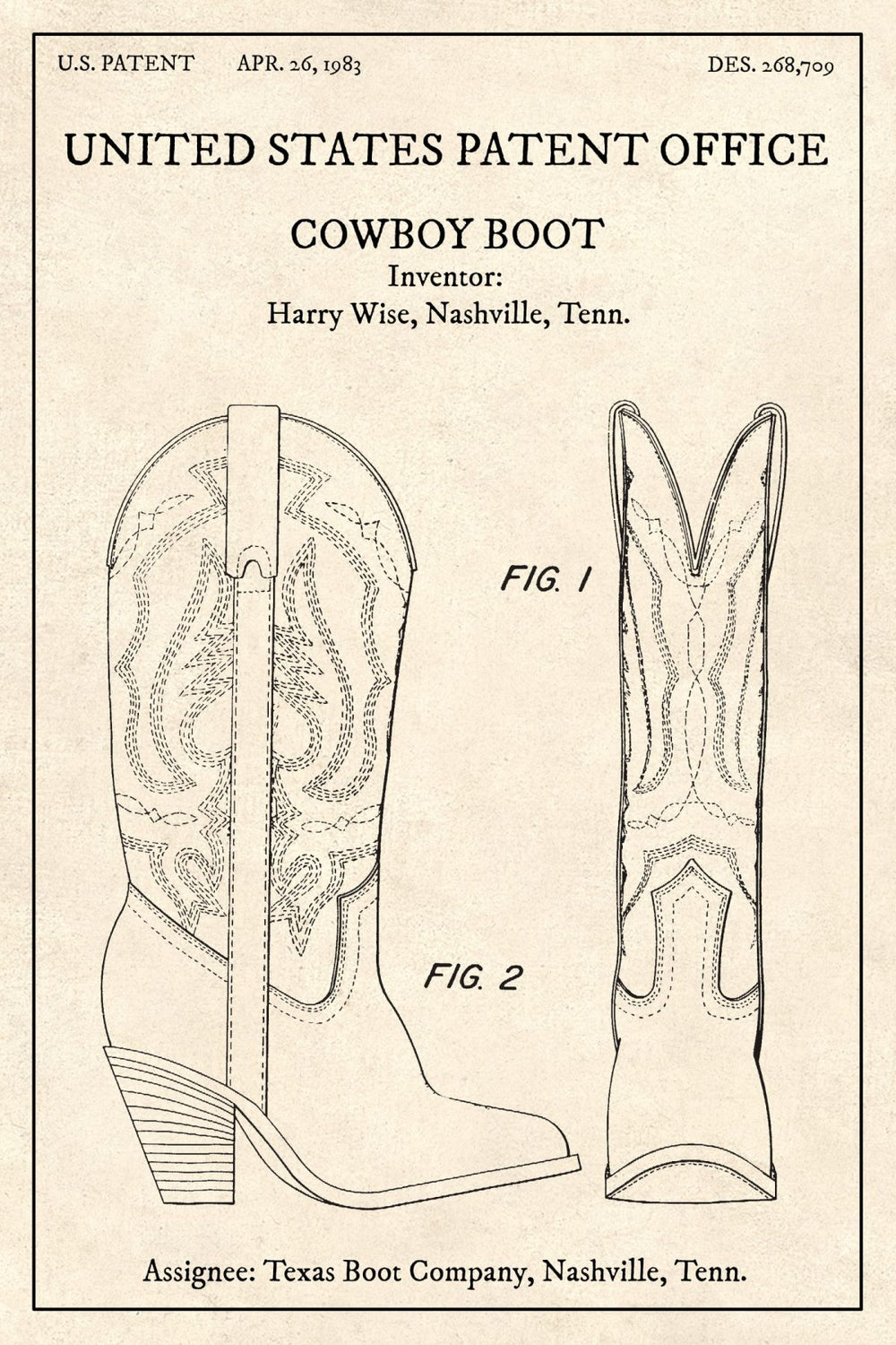 Cowboy Boot Patent I