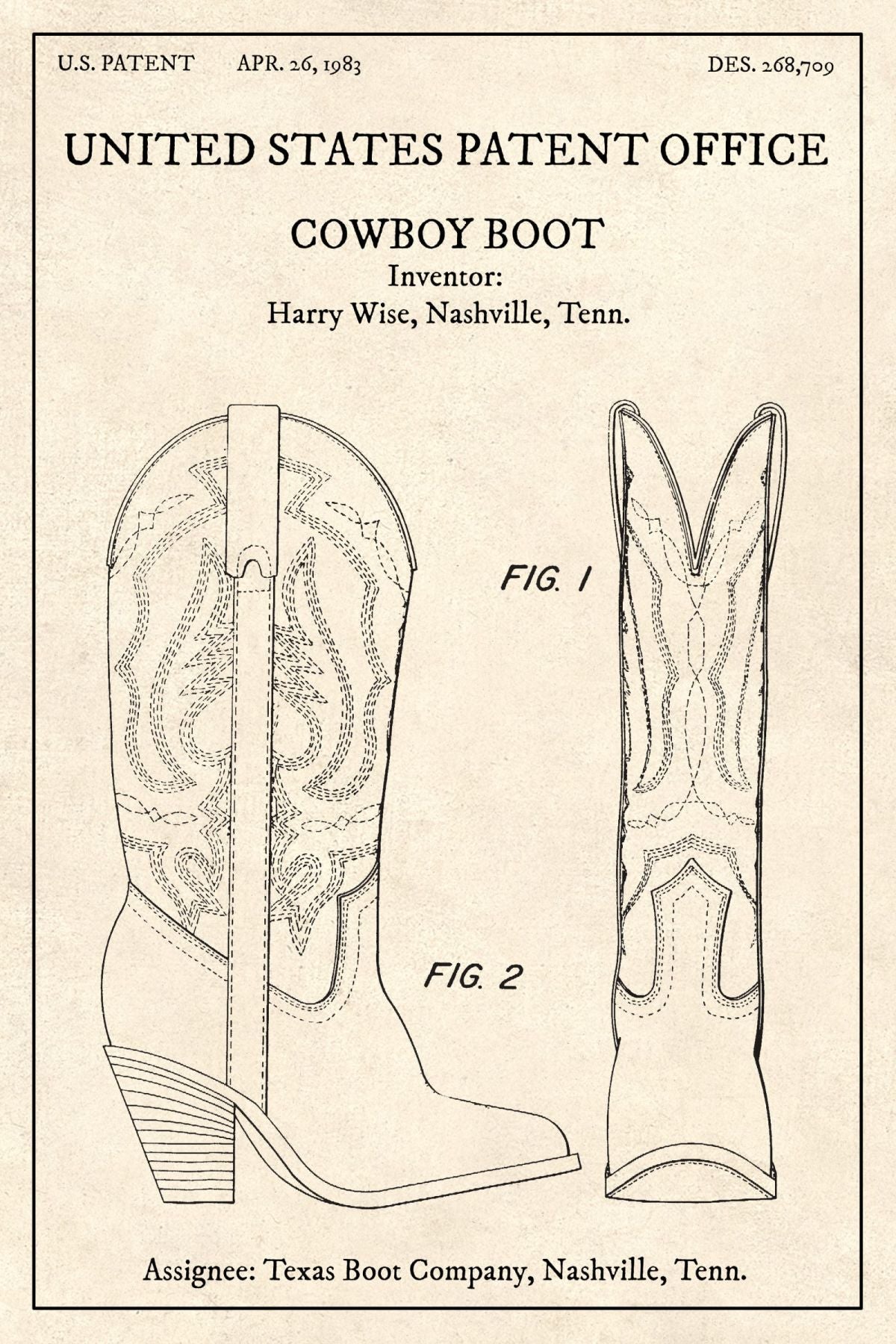 Cowboy Boot Patent I