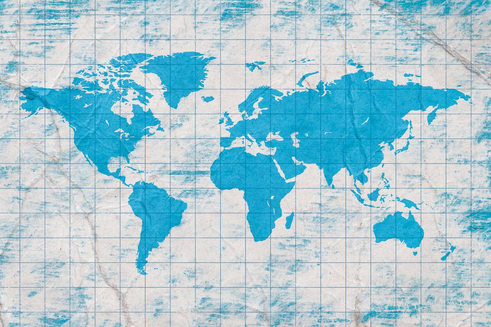 Blue Shade World Map