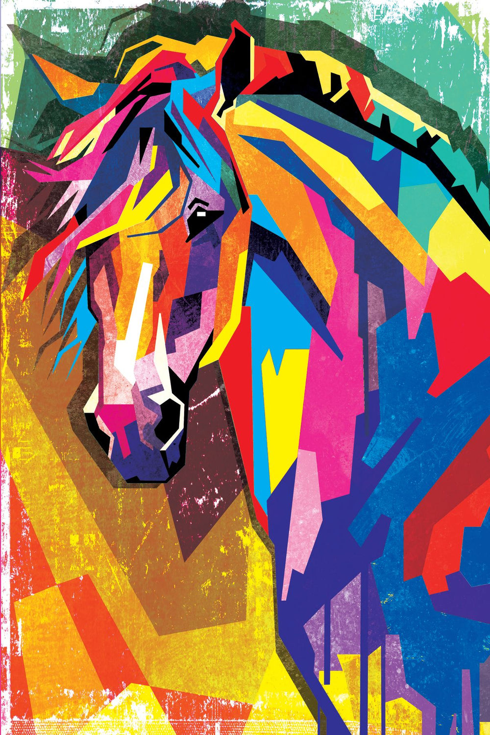 Multicolored Abstract Horse
