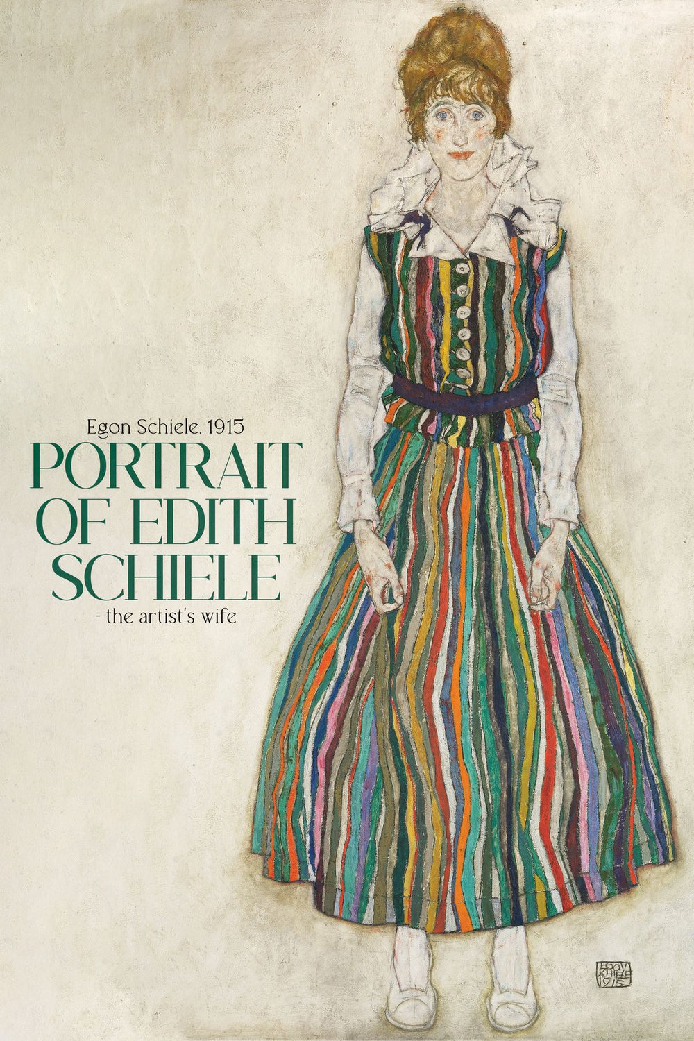 Portrait Of Edith Schiele Exhibition Poster