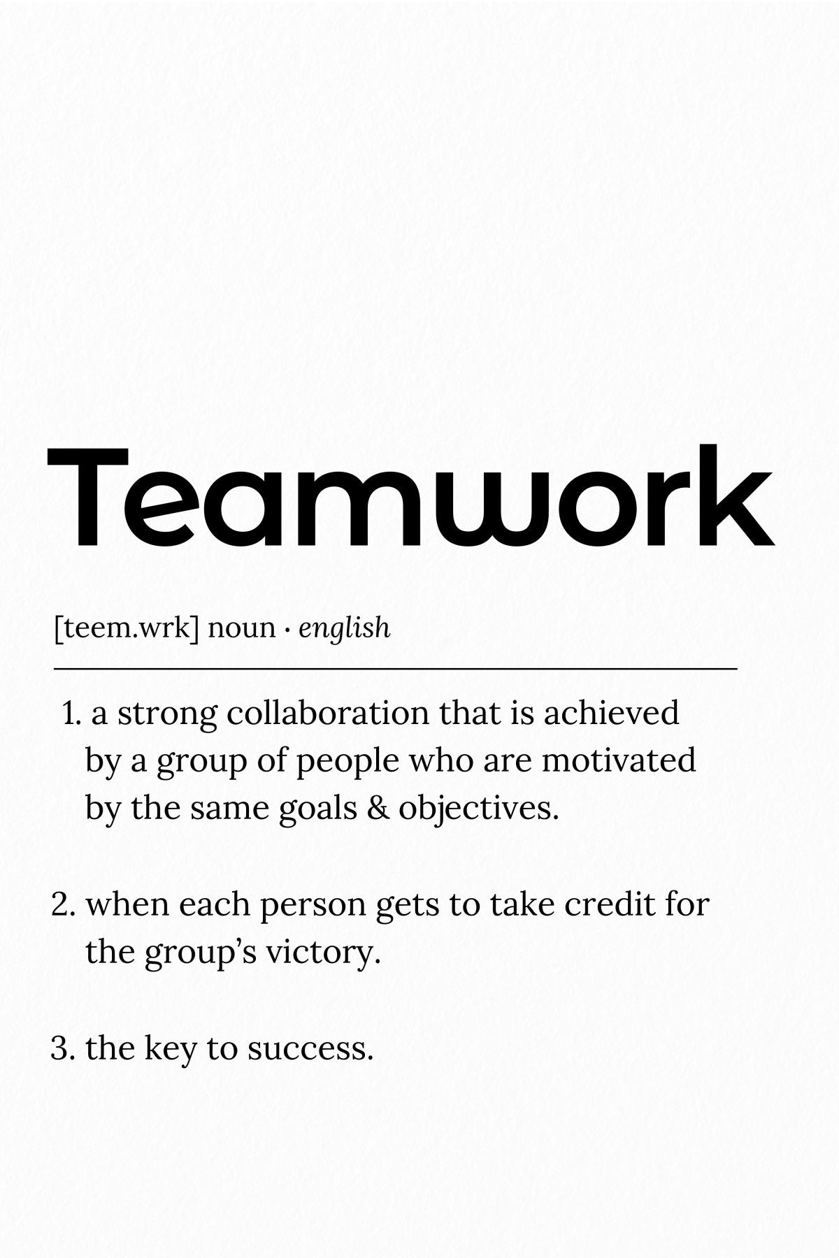 Teamwork Definition