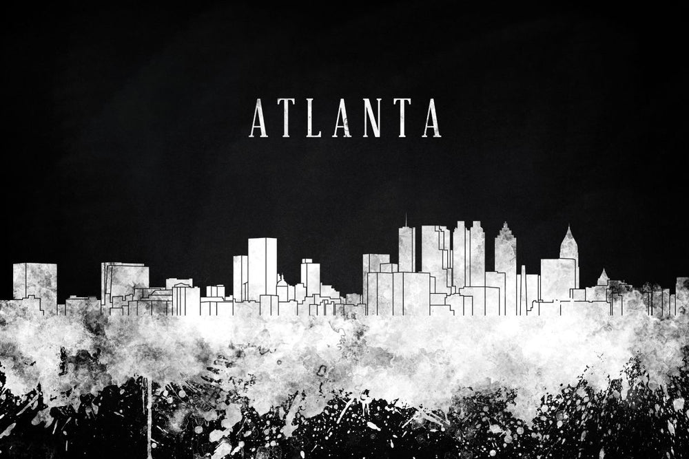 Atlanta Skyline BW