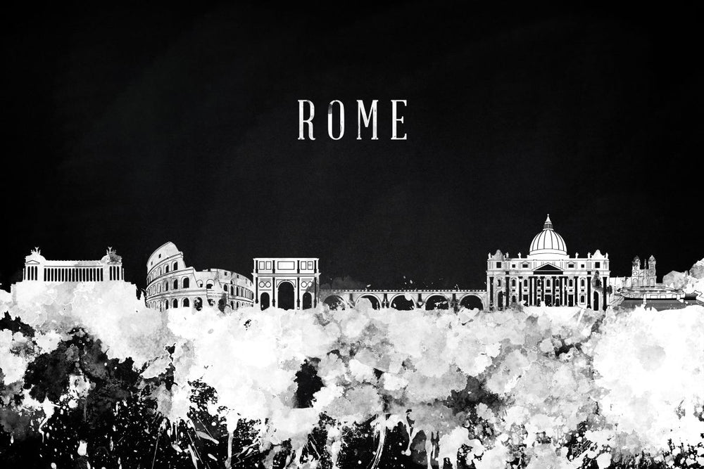 Rome Skyline BW