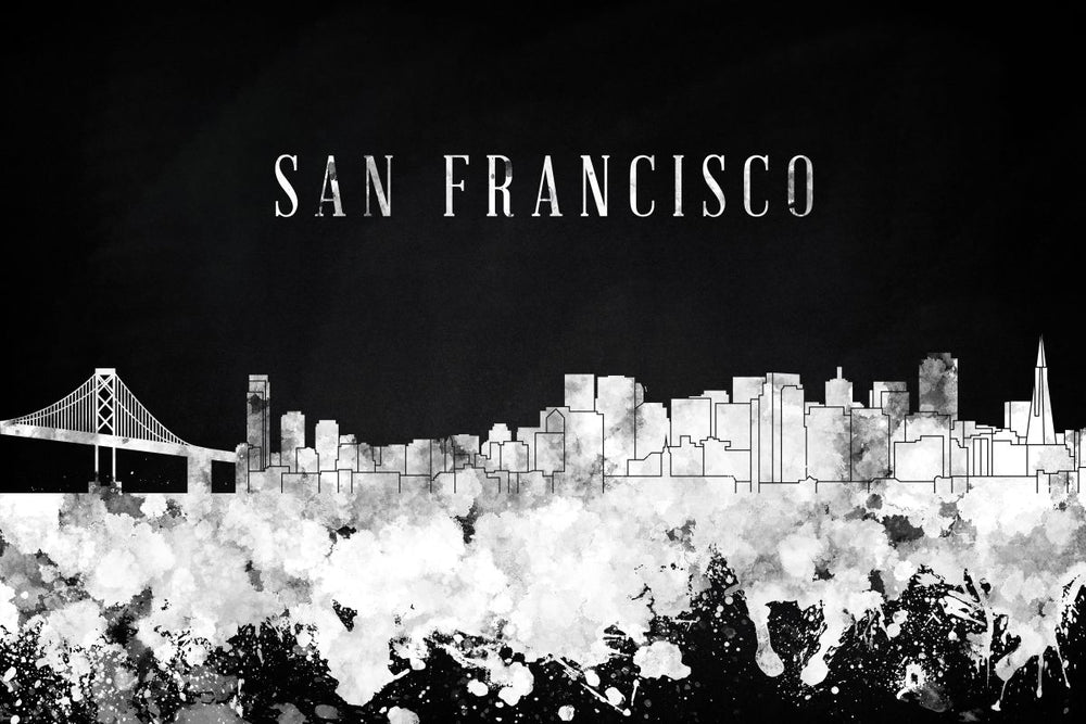 San Francisco Skyline BW