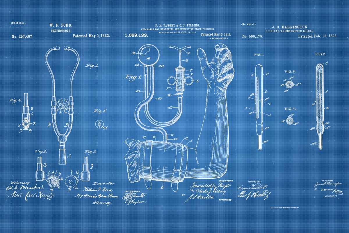Medical Equipments Blue Patent