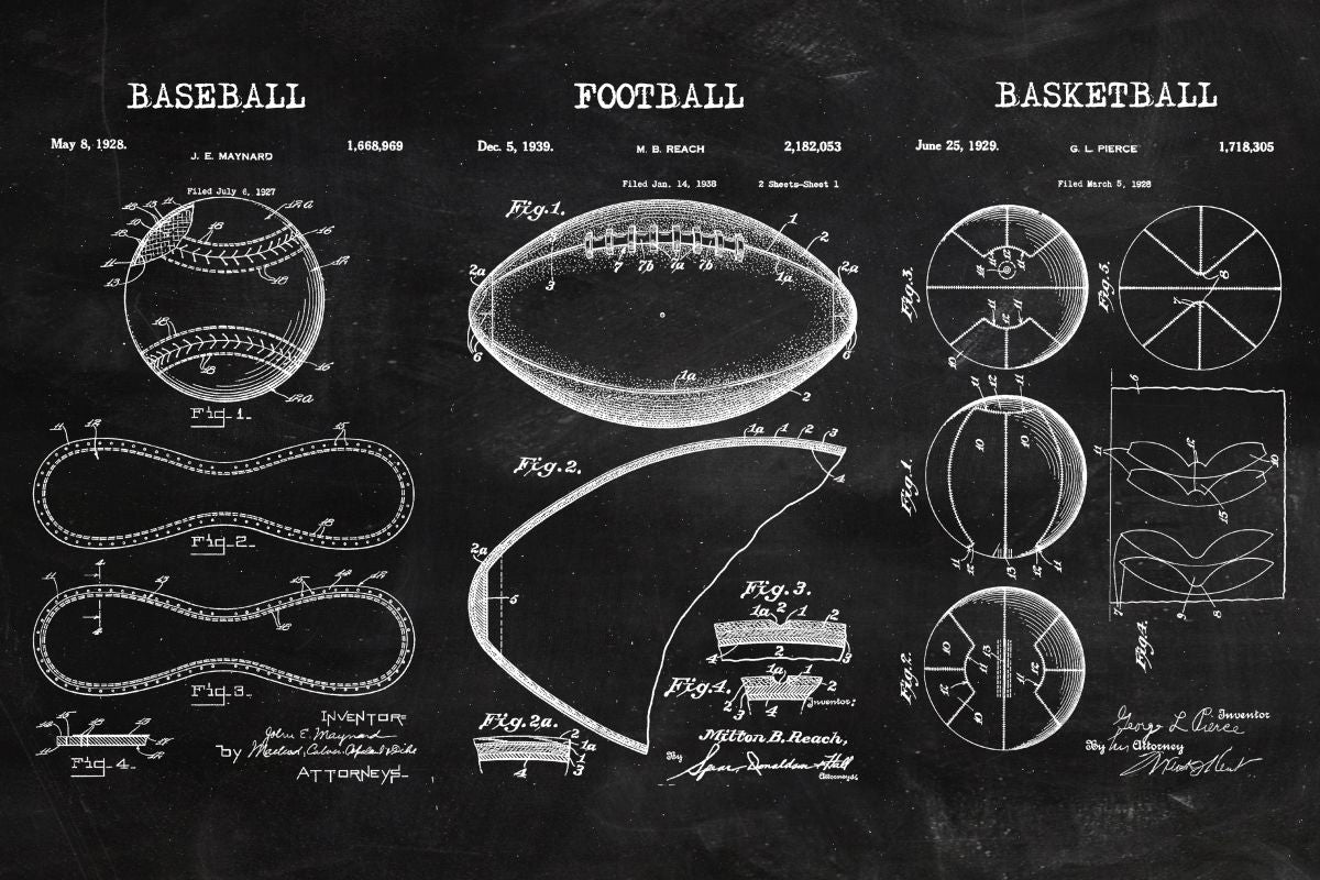Sports Balls Compilation BW Patent