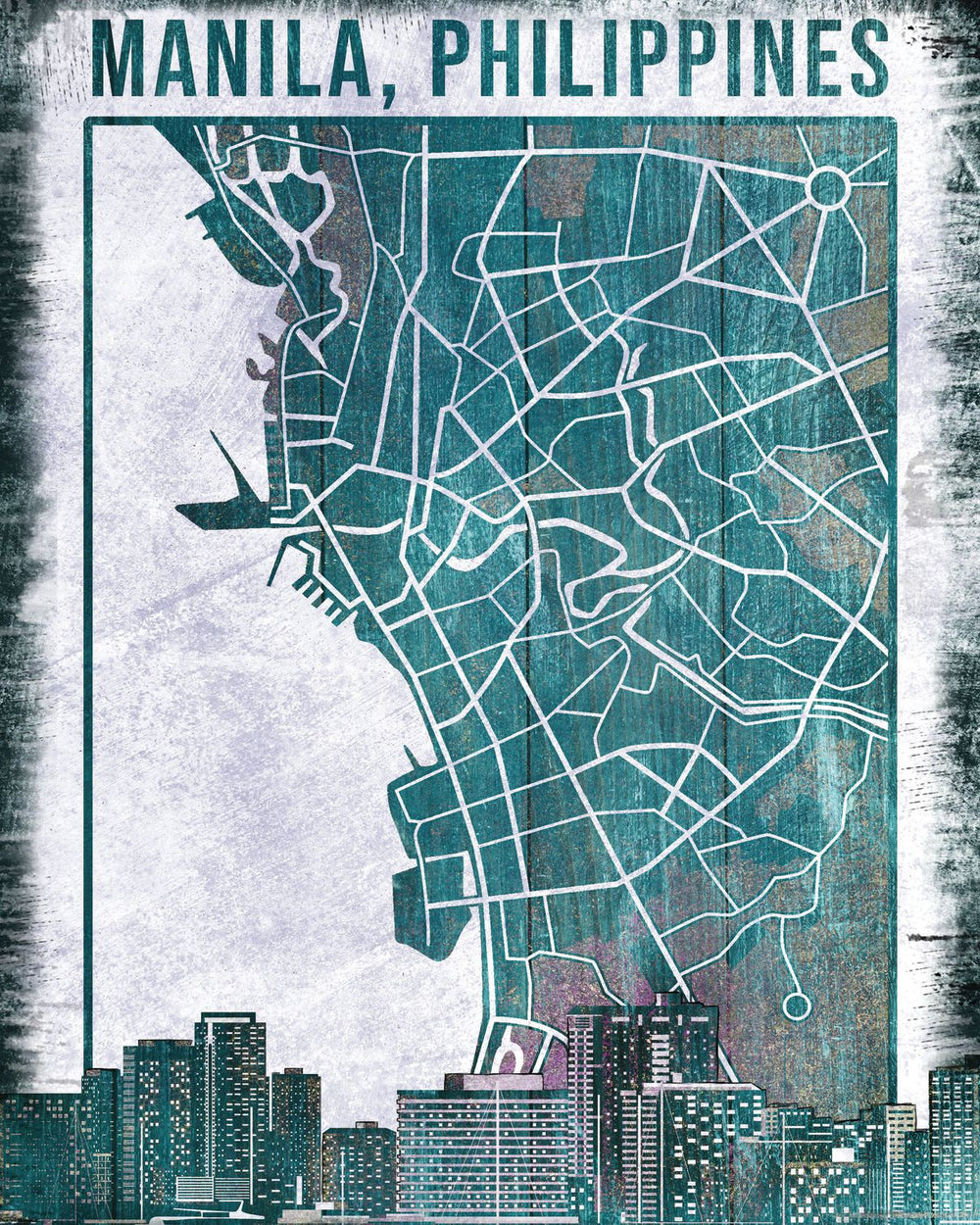 Manila Skyline City Map