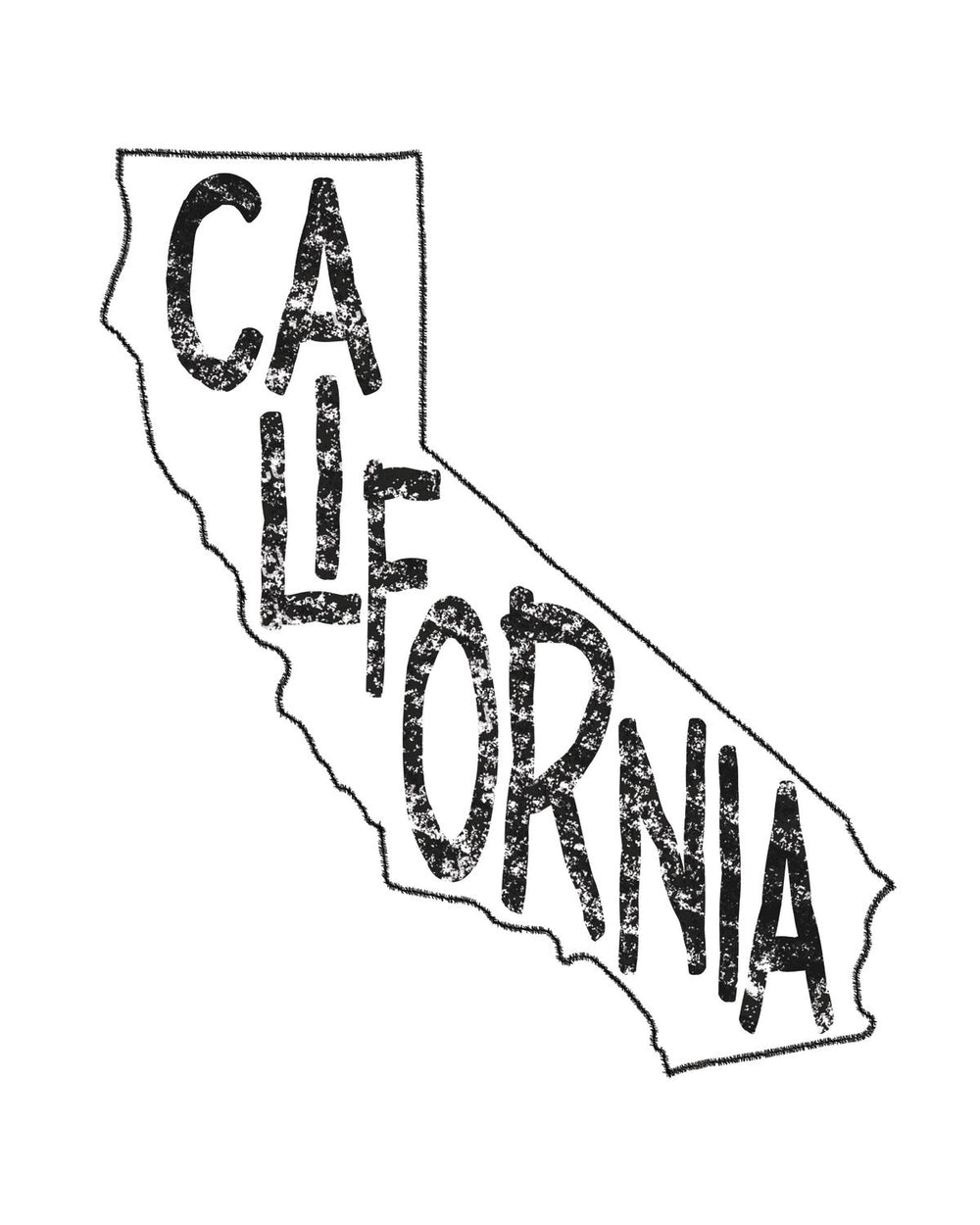 California Minimalist State Map
