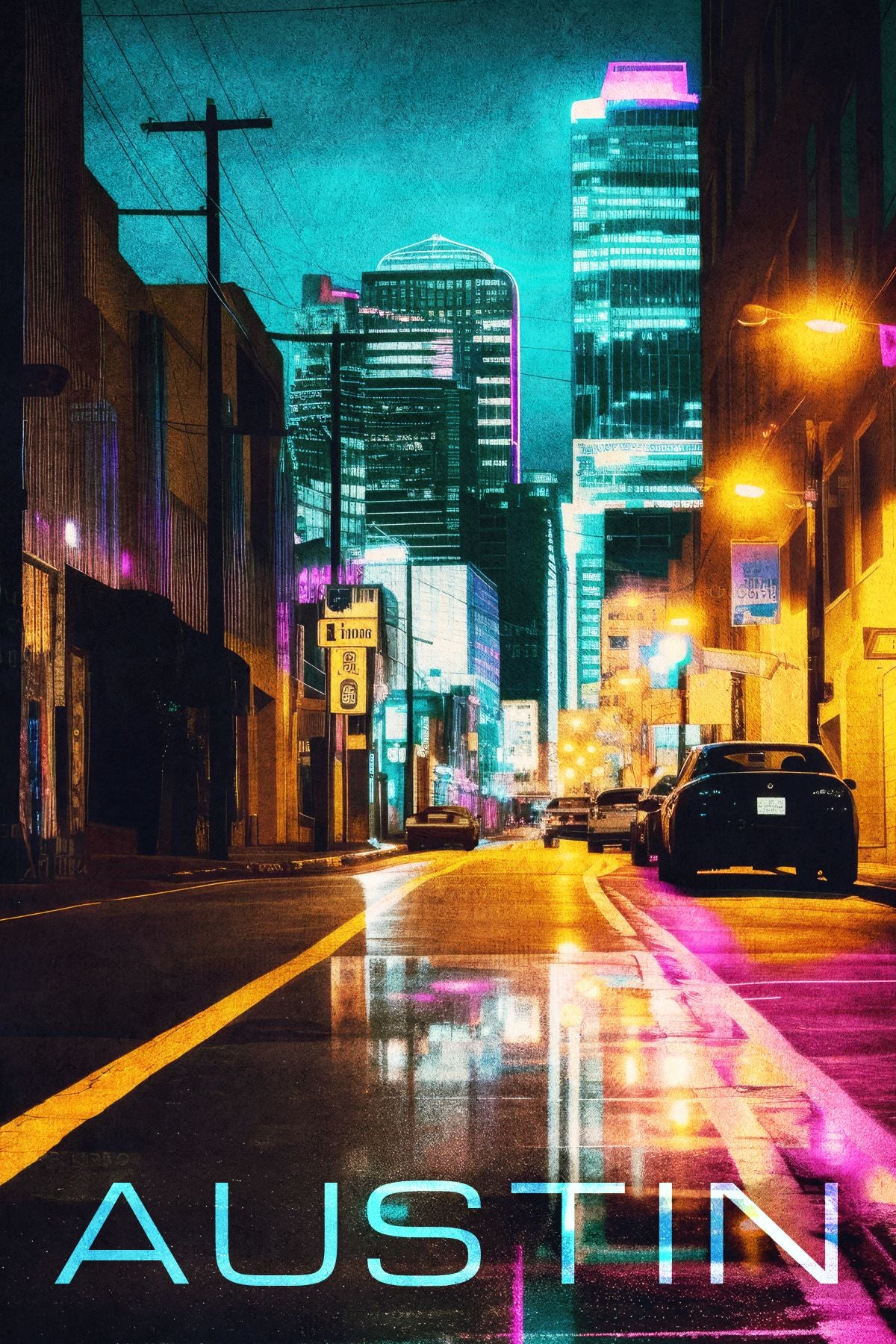 Cyberpunk City Austin I