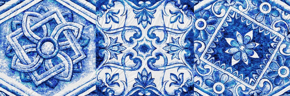 Baroque Blue Ceramic Tiles