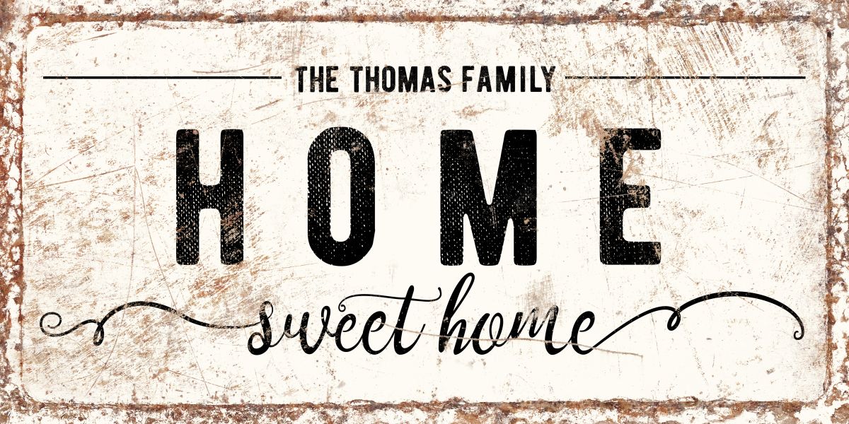 Thomas Family Home Sign