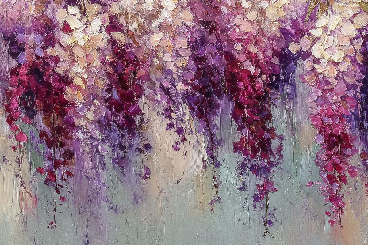 Cascading Wisteria in Bloom