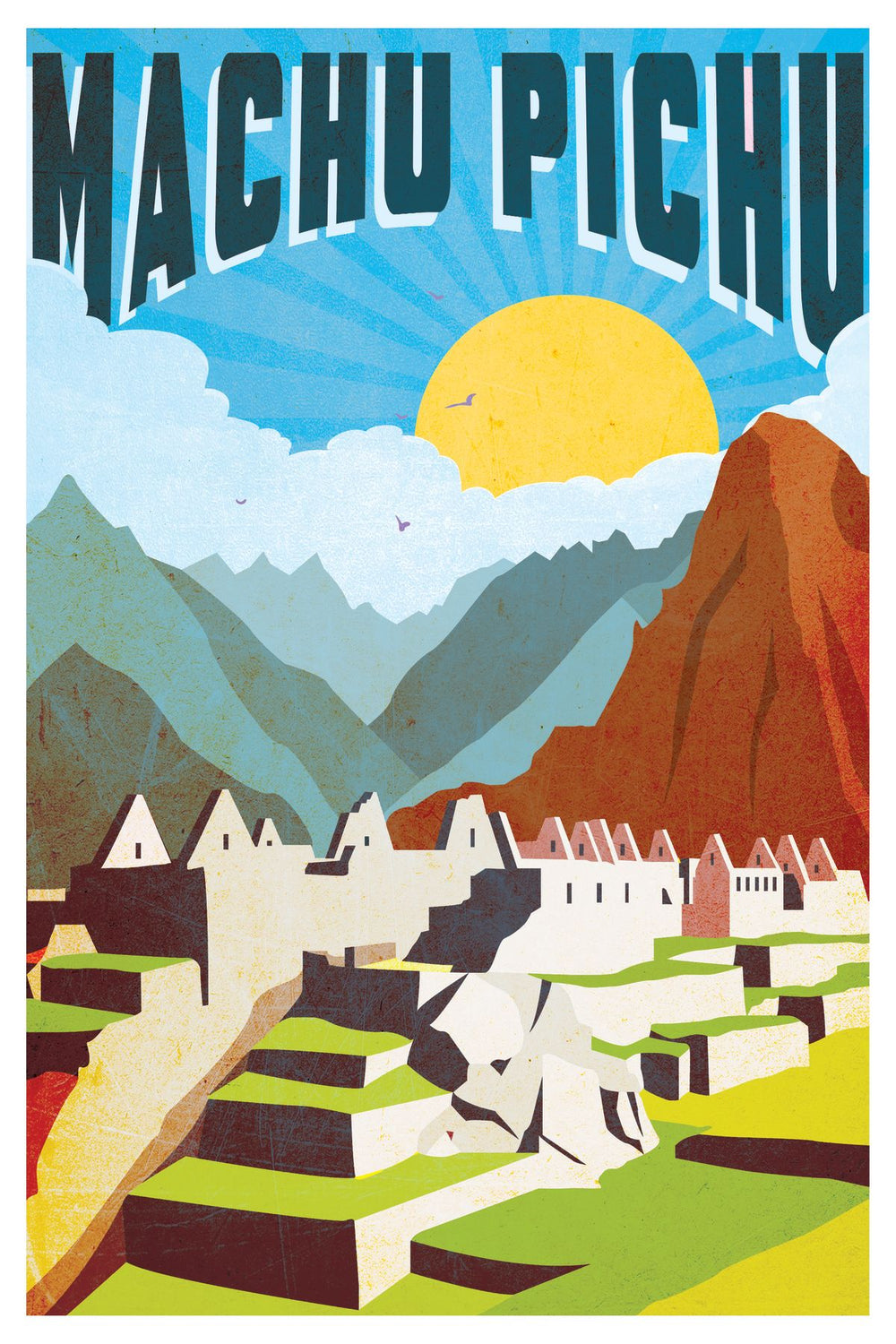 Machu Picchu Tourism Vintage Poster