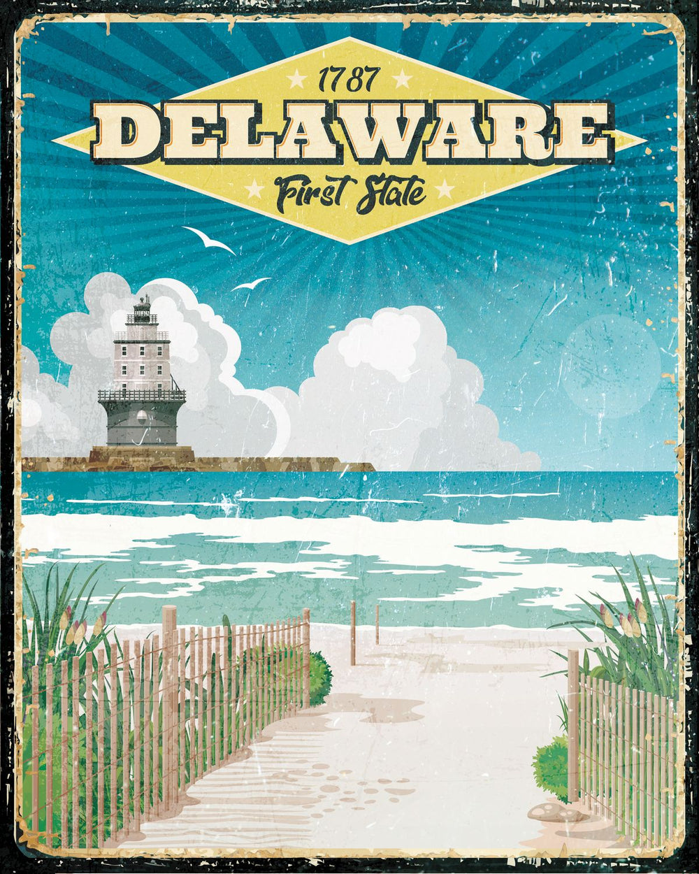 Delaware Seascape Illustration