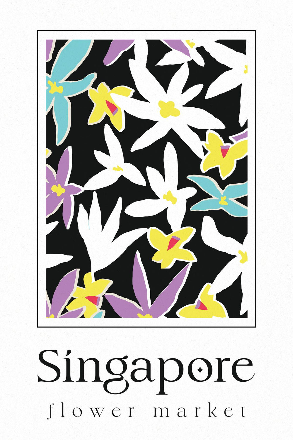 Singapore Flower Market Poster
