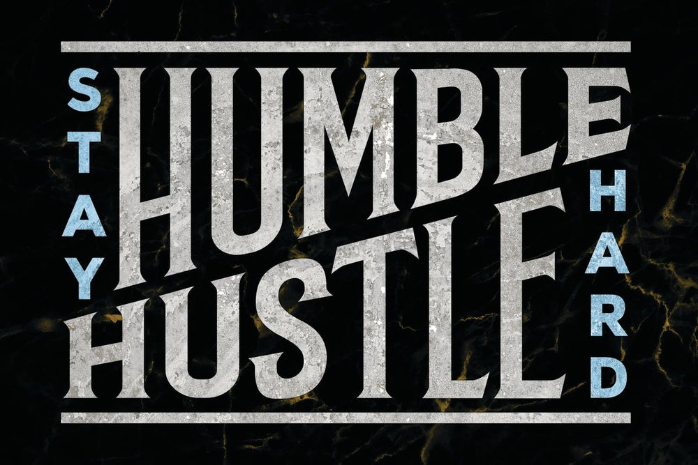 Humble Hustle Marble Quote
