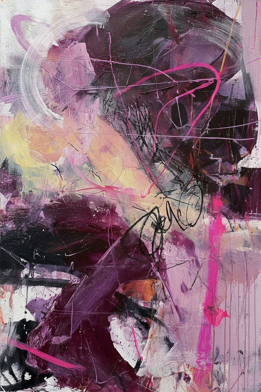 Purple Abstract Painting