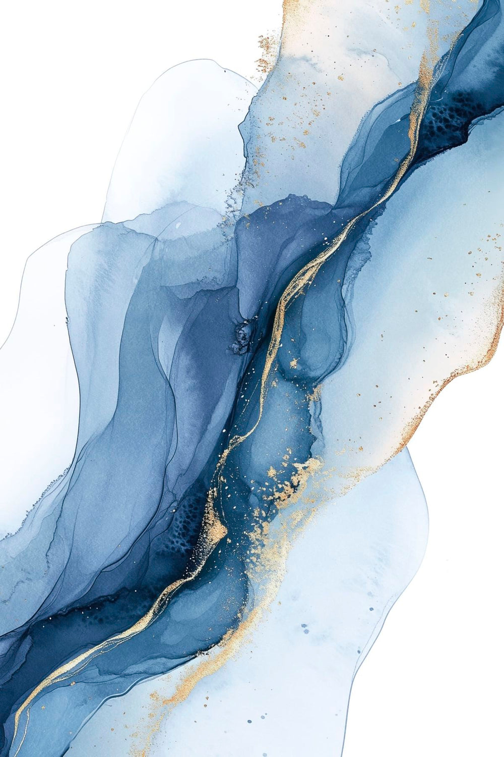 Gilded Gentle Blue Wall Art