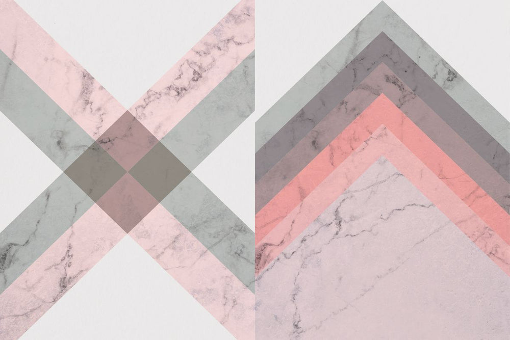 Pink And Gray Abstract