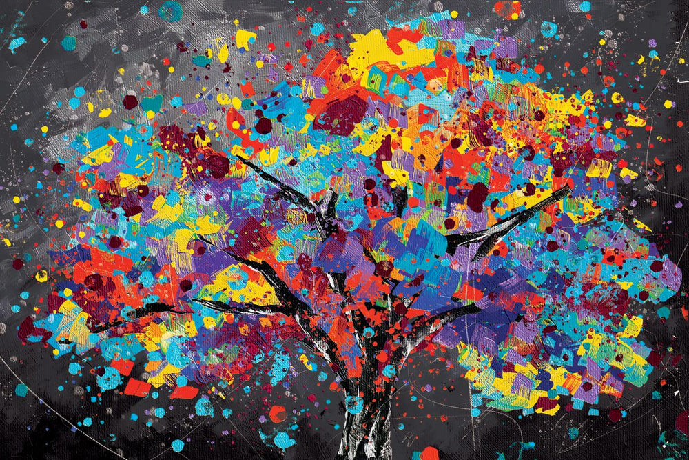 Brilliant Tree Color Splash Paint