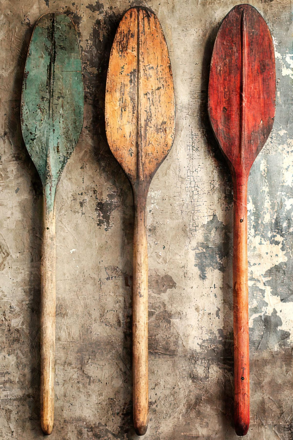 Weathered Wooden Oars I