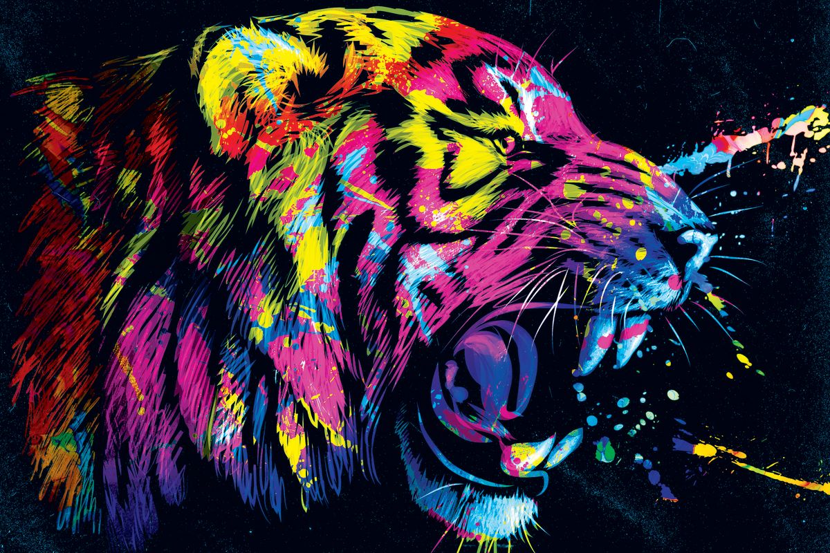 Color Growling Tiger