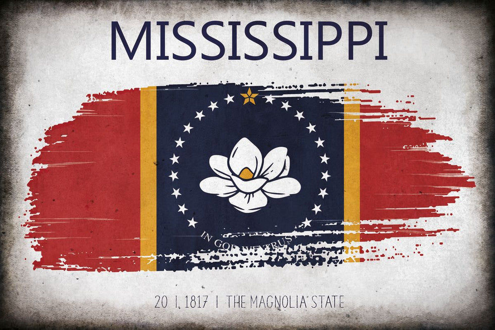 Mississippi Flag Grunge