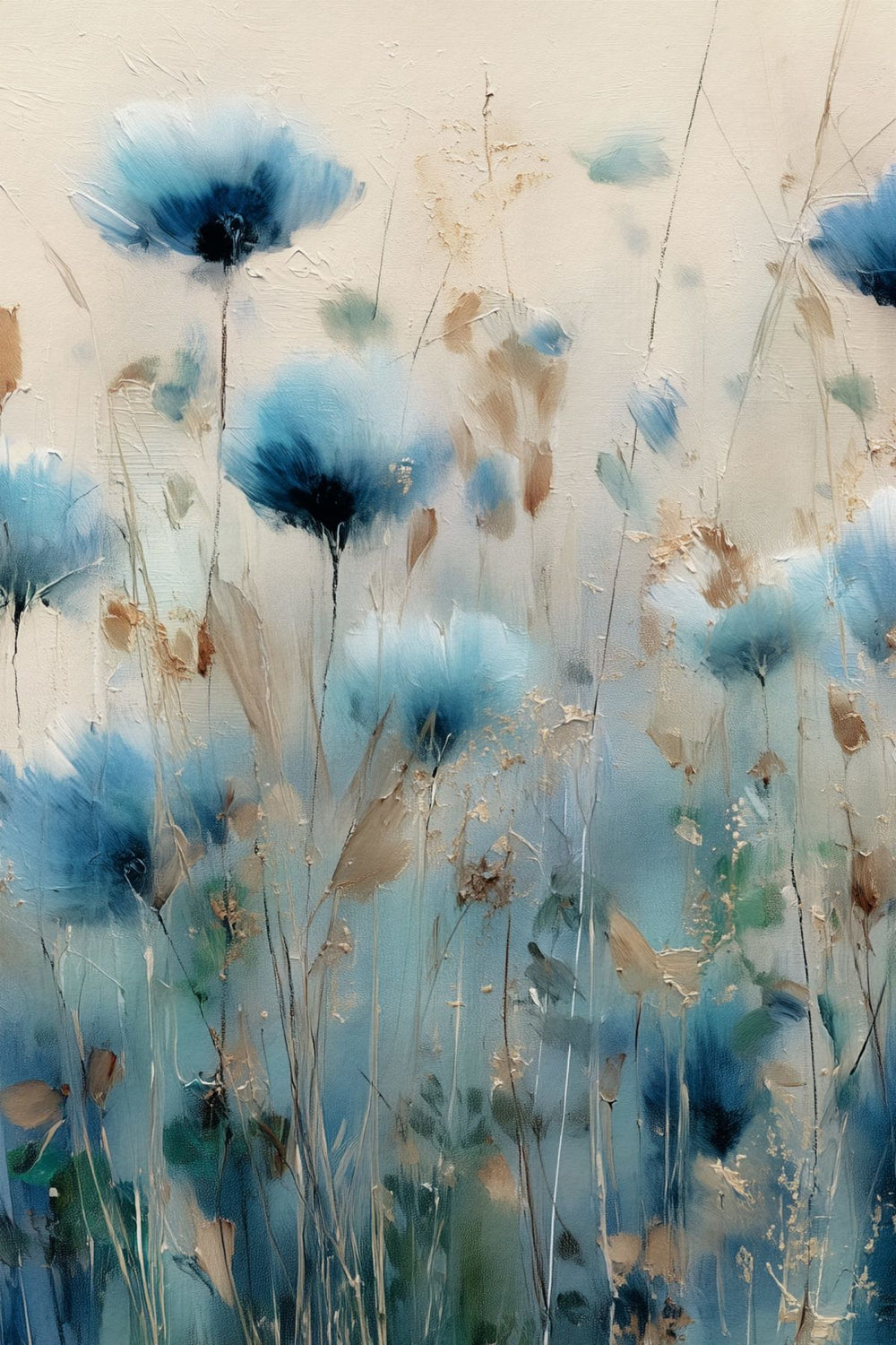 Little Garden Of Blue Flowers