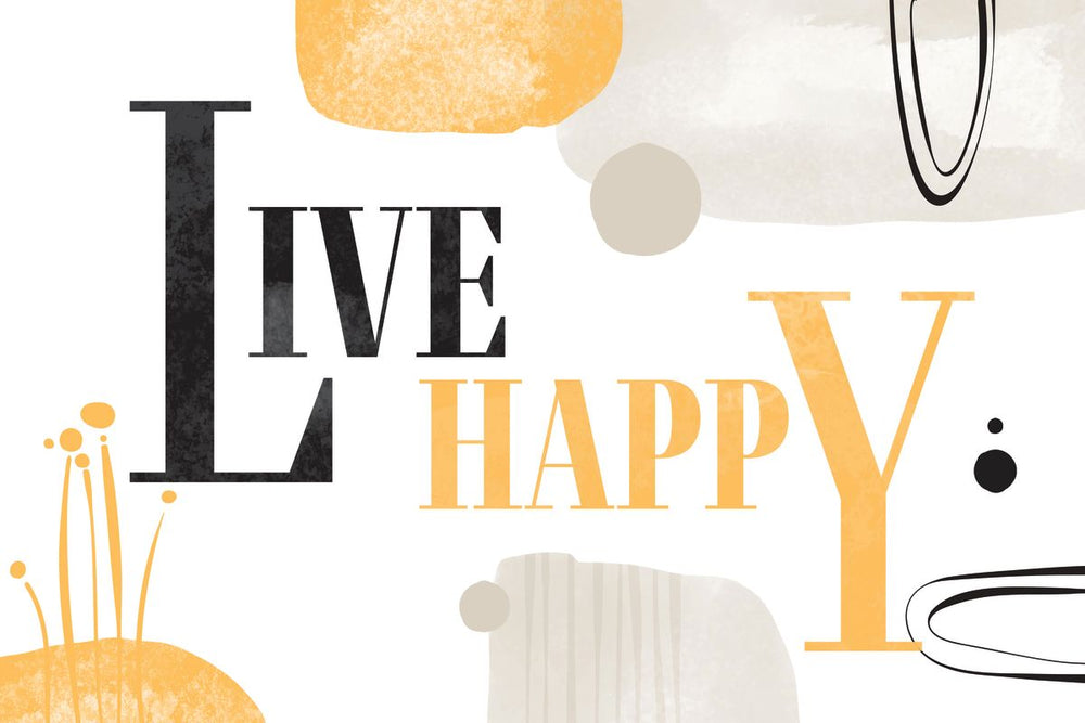 Abstract Live Happy Typography