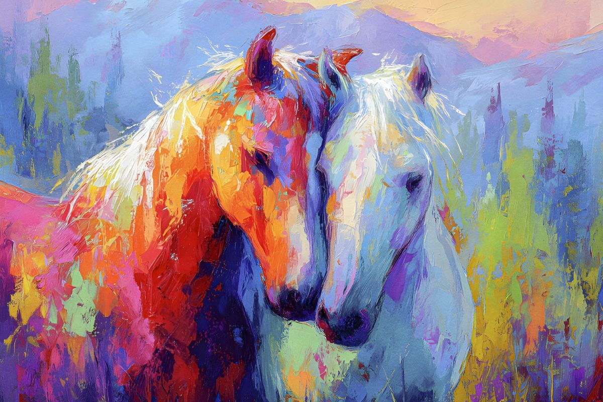 Loving Horses In The Field
