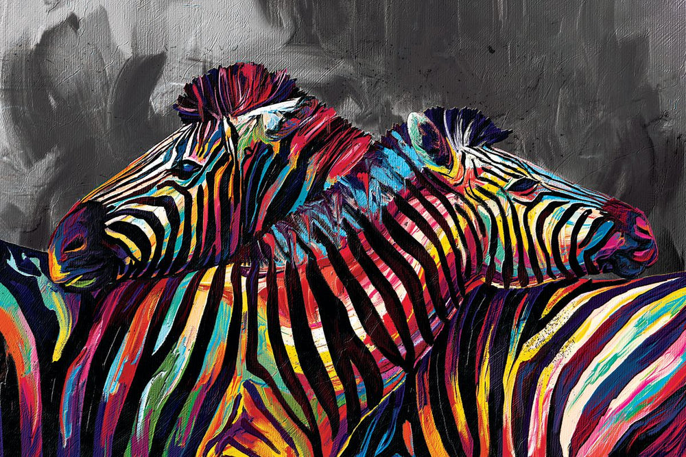 Zebra Embrace Abstract Color